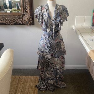 NWT Parker Women's Multicolored Flowey Layered Dress Size